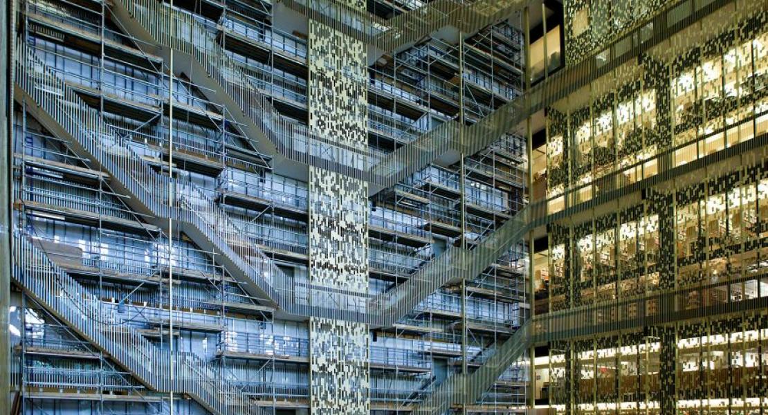 Photo of Bobst Library stacks